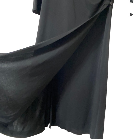 Isaac Mizrahi for Target Black V Neck Button Wrap Dress Size Medium - Picture 4 of 12